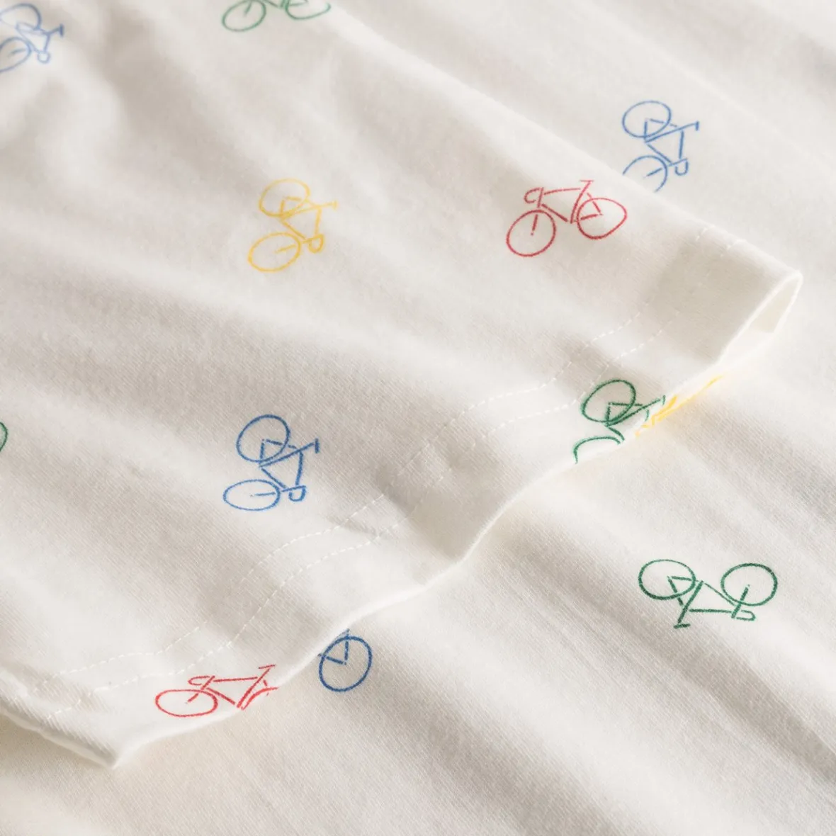 T-shirt Décontracté Motif Vélo Stockholm - Blanc Cassé en Promotion Exclusivité