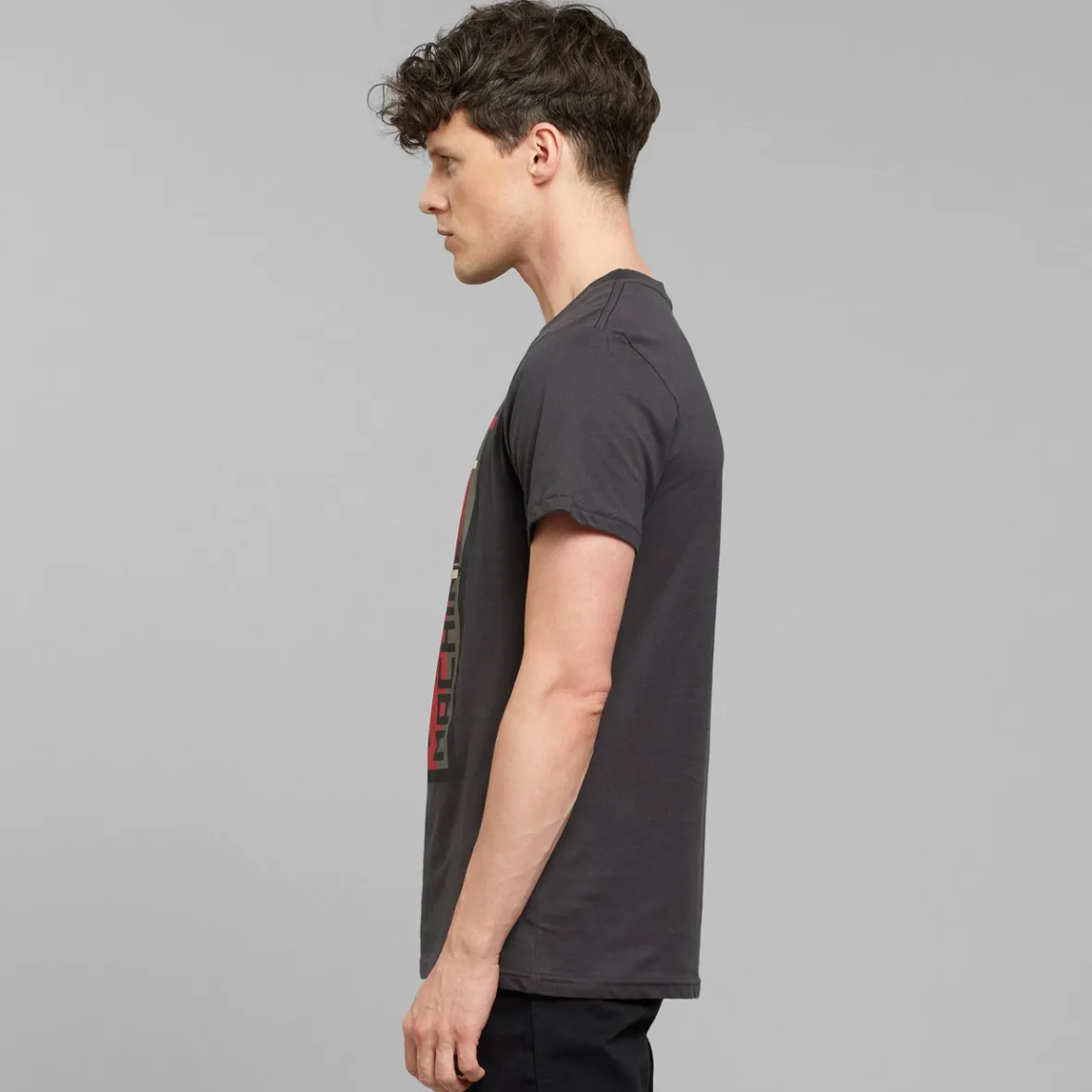 T-shirt décontracté Stockholm - Design Vélo Urbain en Gris Charbon (Homme, Coupe classique, Coton respirant) - Prix doux pour style quotidien