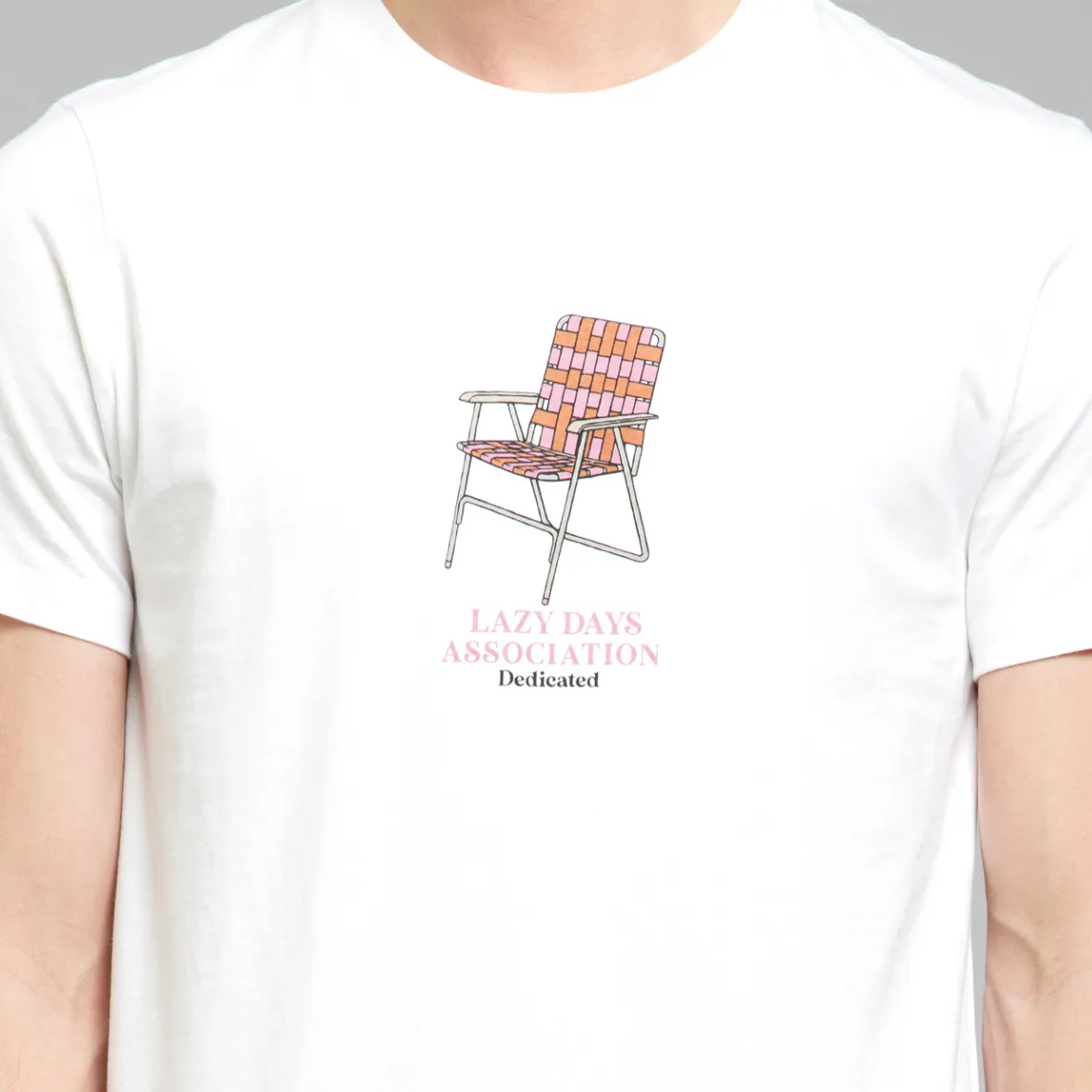 T-shirt Décontracté Stockholm Motif Lawn Chair - Blanc - Vente Flash en Ligne