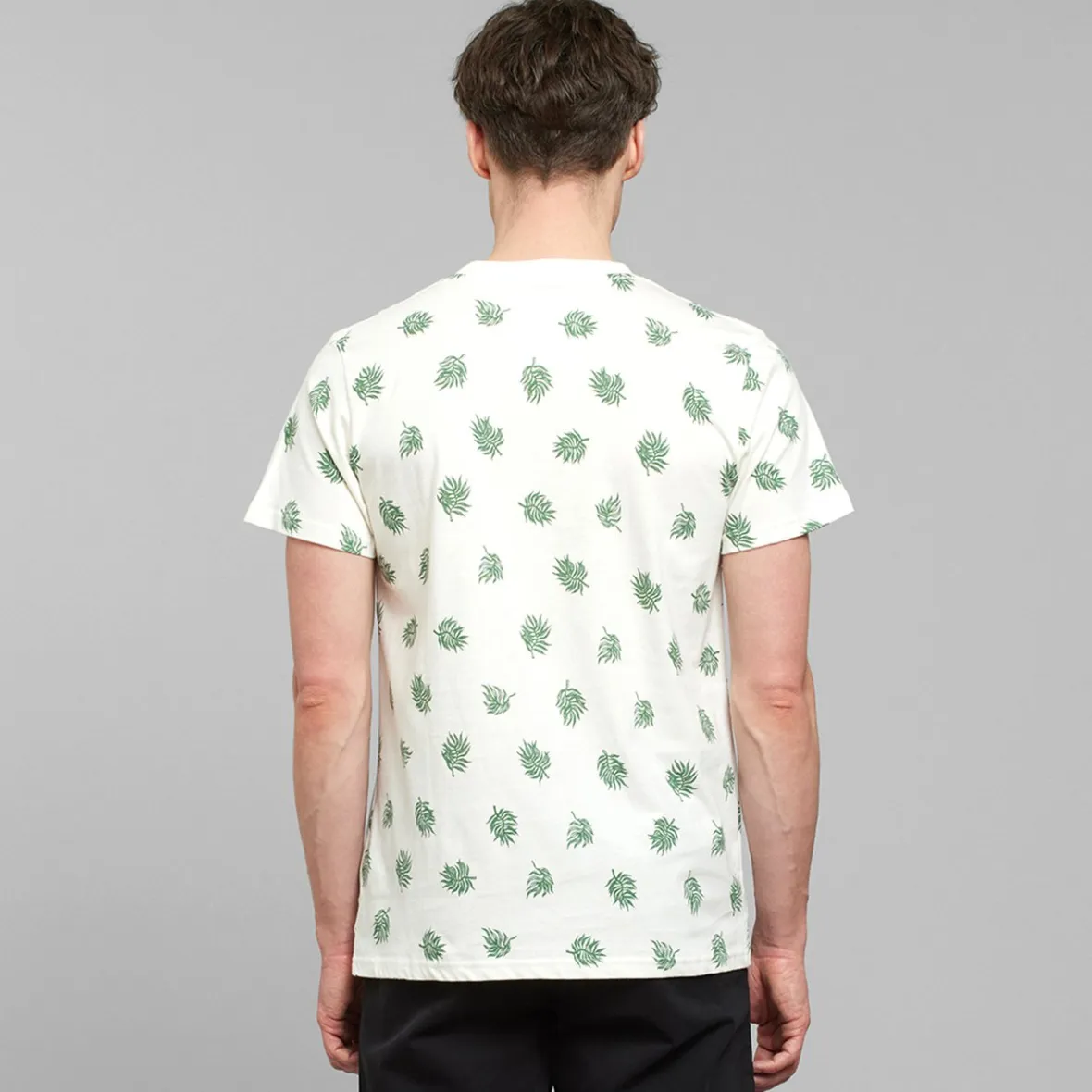 T-shirt Stockholm Feuillage AOP en Liquidation - Blanc Cassé Collection Dégriffée