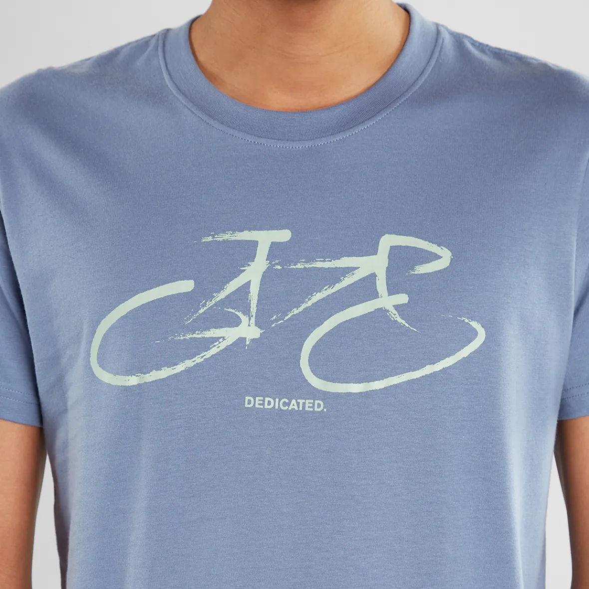 Promo éclair : T-shirt vélo Stockholm motif métallique - Bleu acier en liquidation