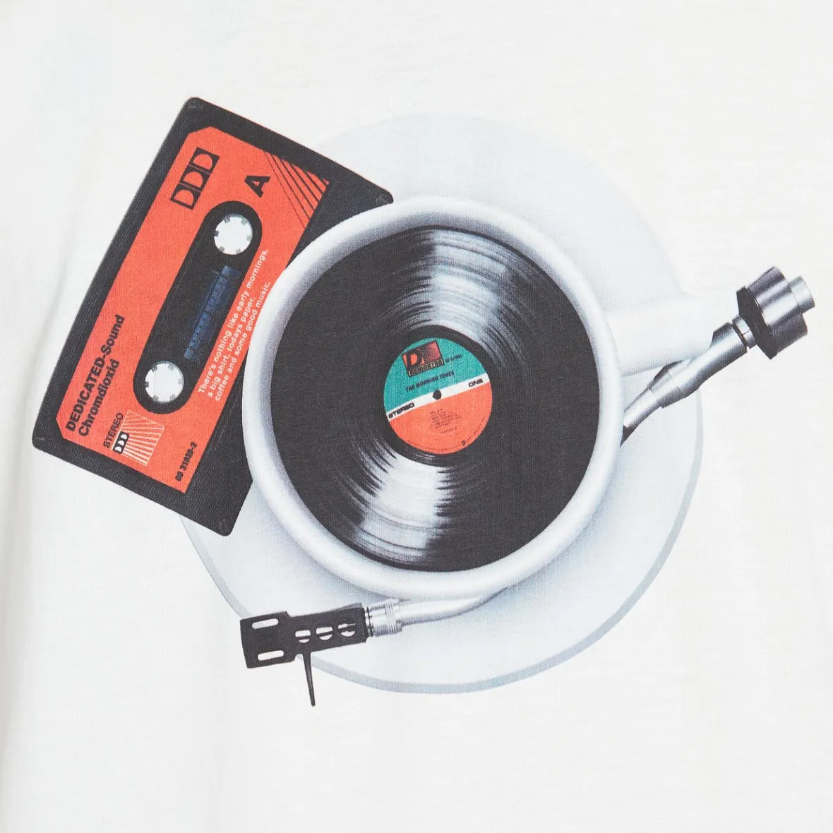 T-Shirt Décontracté Stockholm Matinal - Ambiance Musicale en Tons Off-White | Déstockage Exclusif