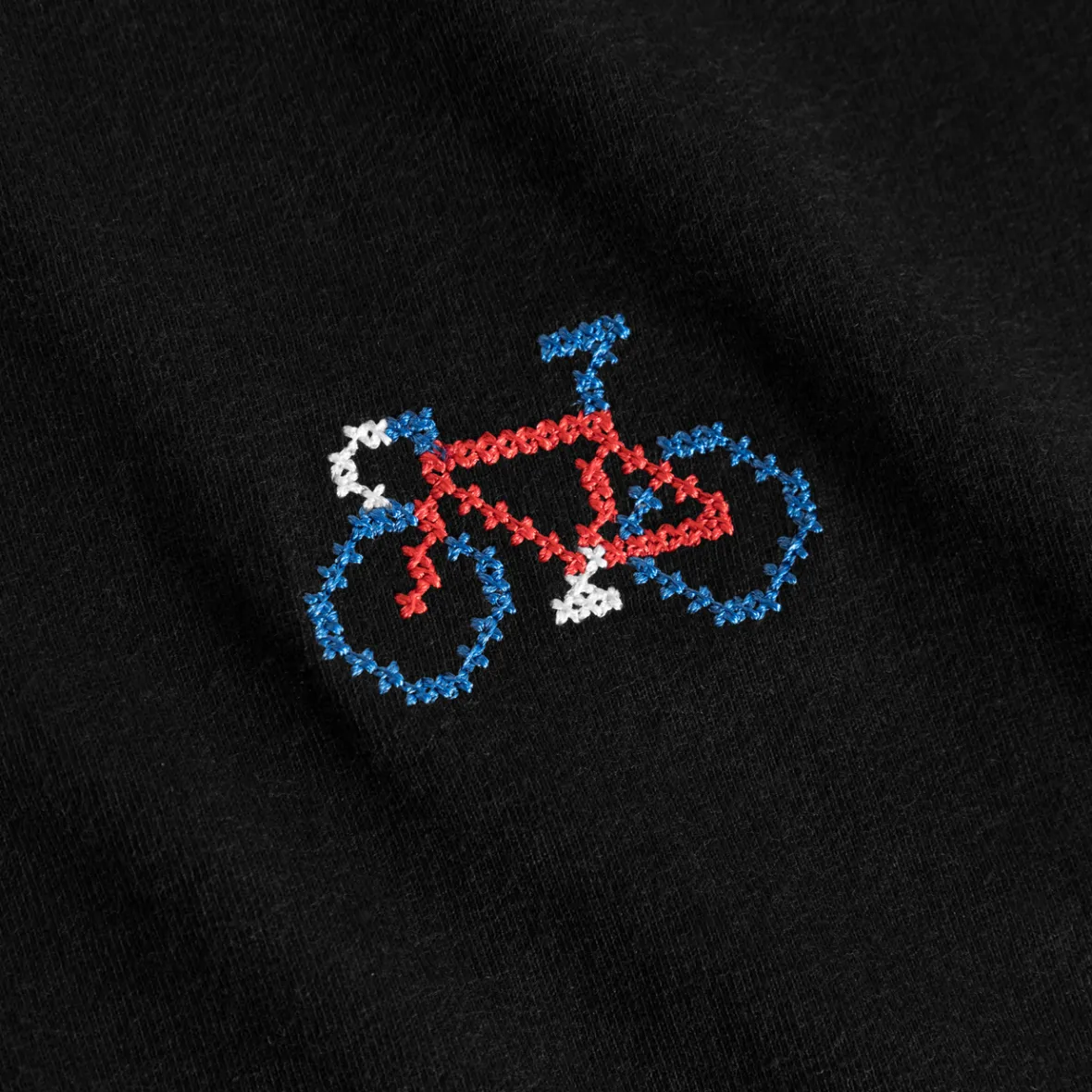 T-shirt Vintage Vélo Urbain Motif Stockholm - Noir Uni Casual