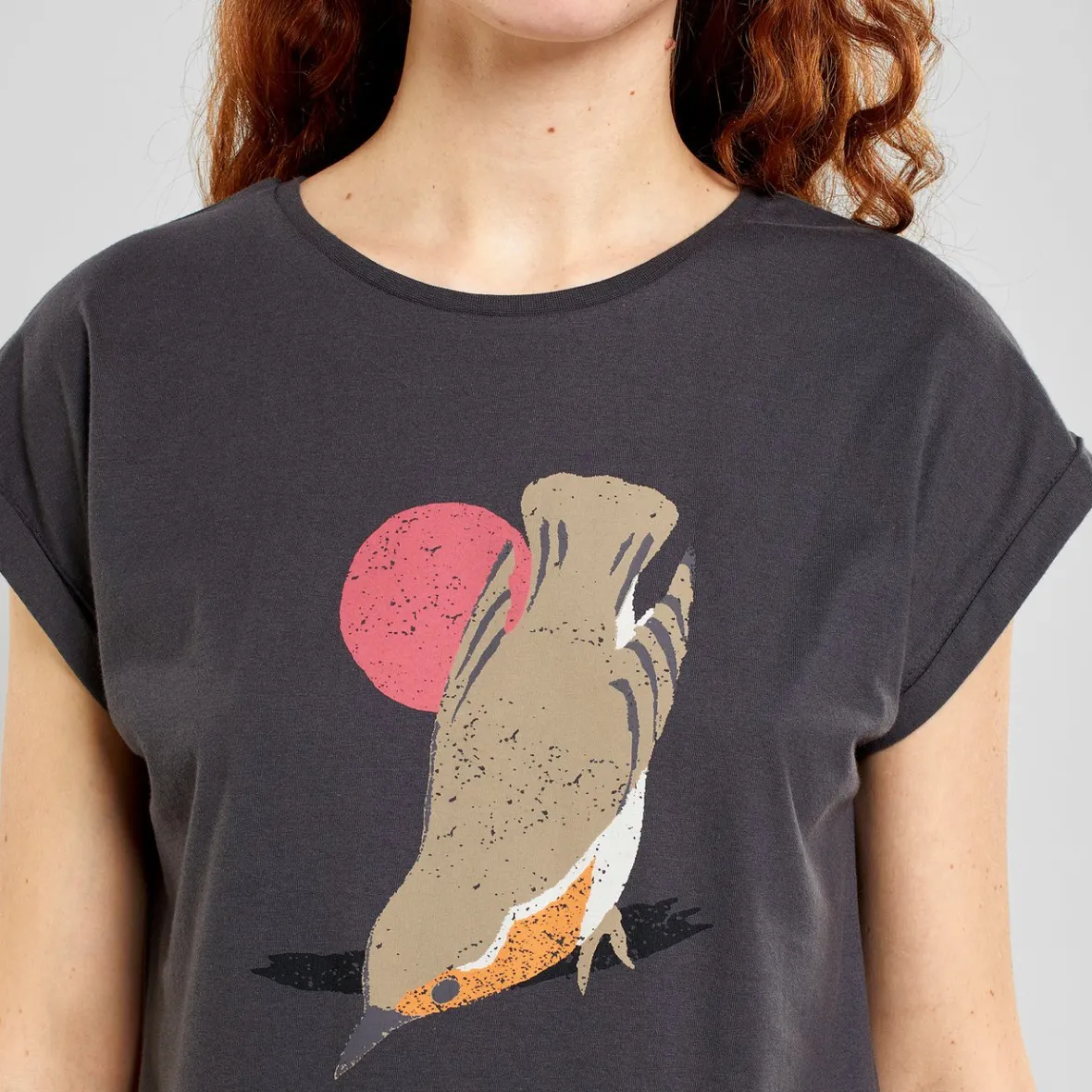 Destockage T-shirts Femme Visby Red Robin - Anthracite en Promotion