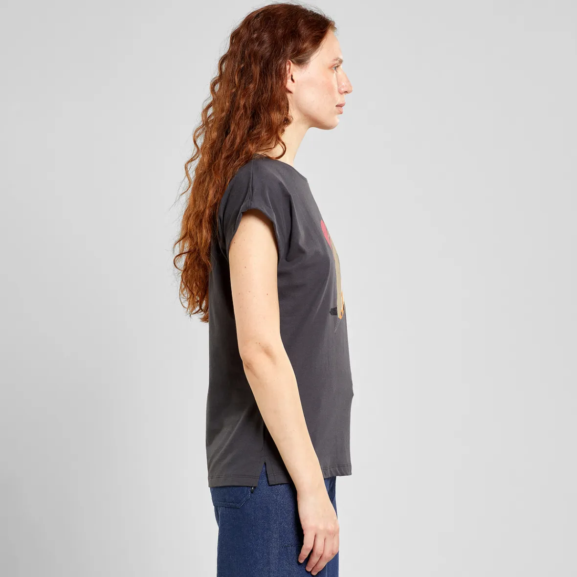 Destockage T-shirts Femme Visby Red Robin - Anthracite en Promotion