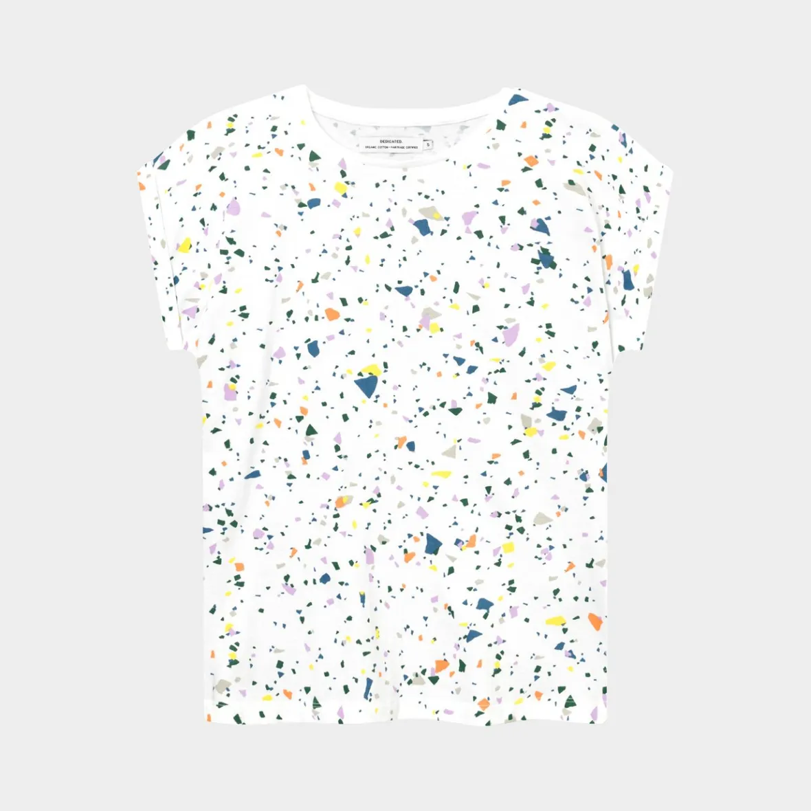 T-shirt Femme Visby Terazzo - Délicat Imprimé Marbré · Coupe Moderne · Nouvelle Collection Printanière
