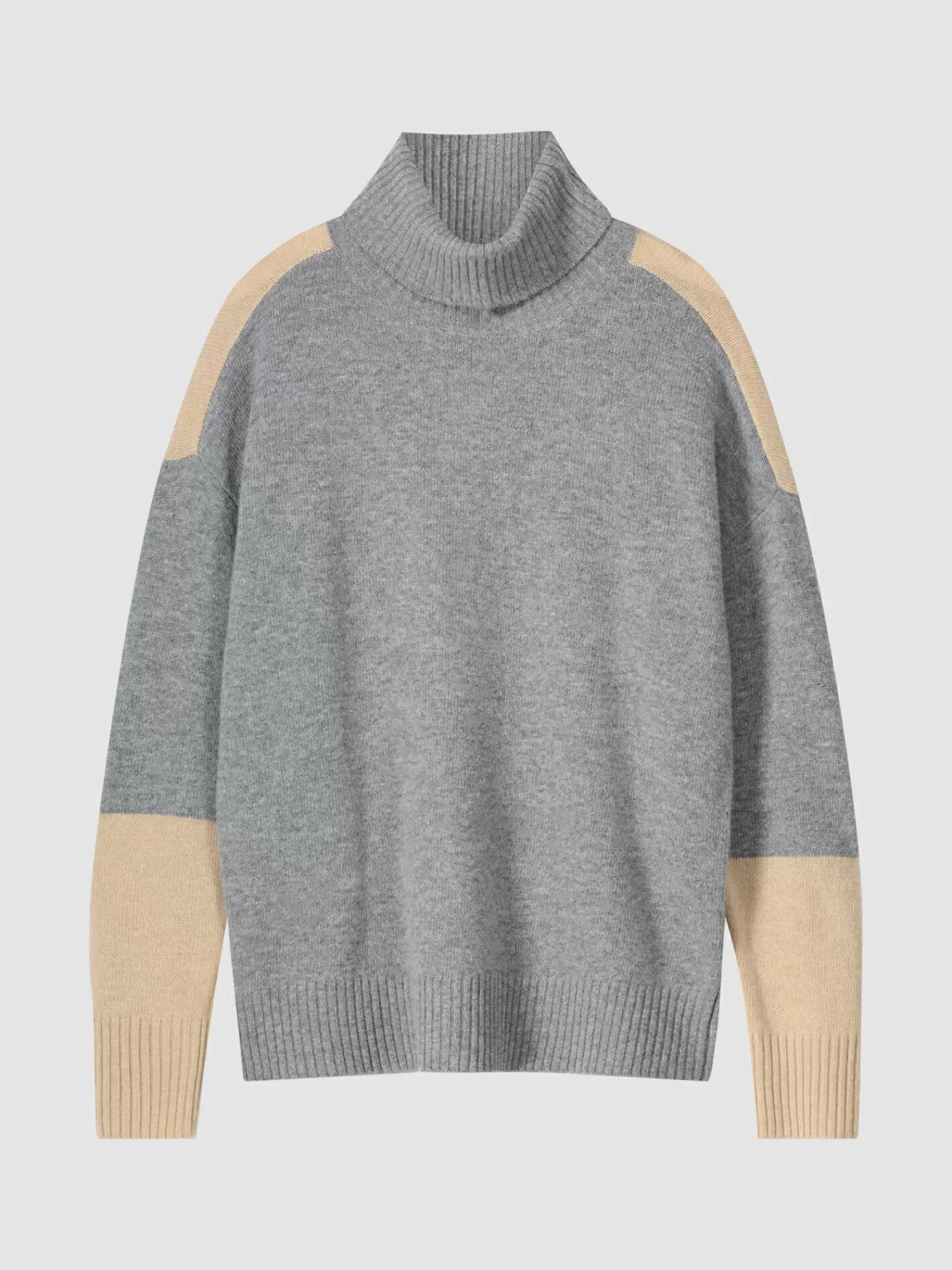 Pull Femme Bicolore à Col Roulé - Élégant et Confortable | Prix Doux
