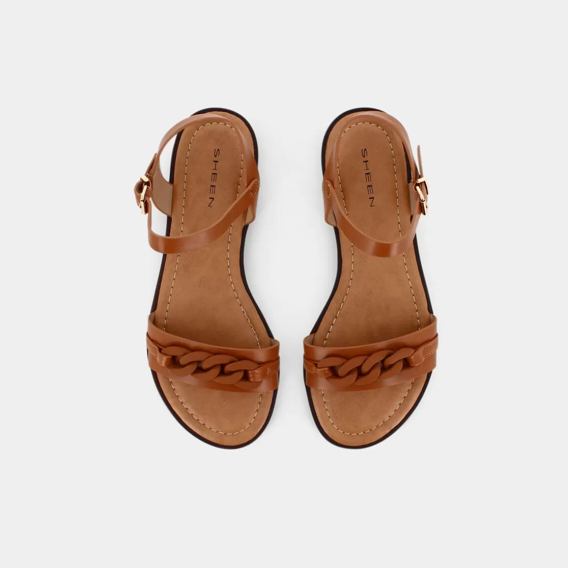 Sandales Confort SHEEN Modèle Tx-E23D-05 - Nuance Noisette et Marron, Style Urbain à Prix Doux