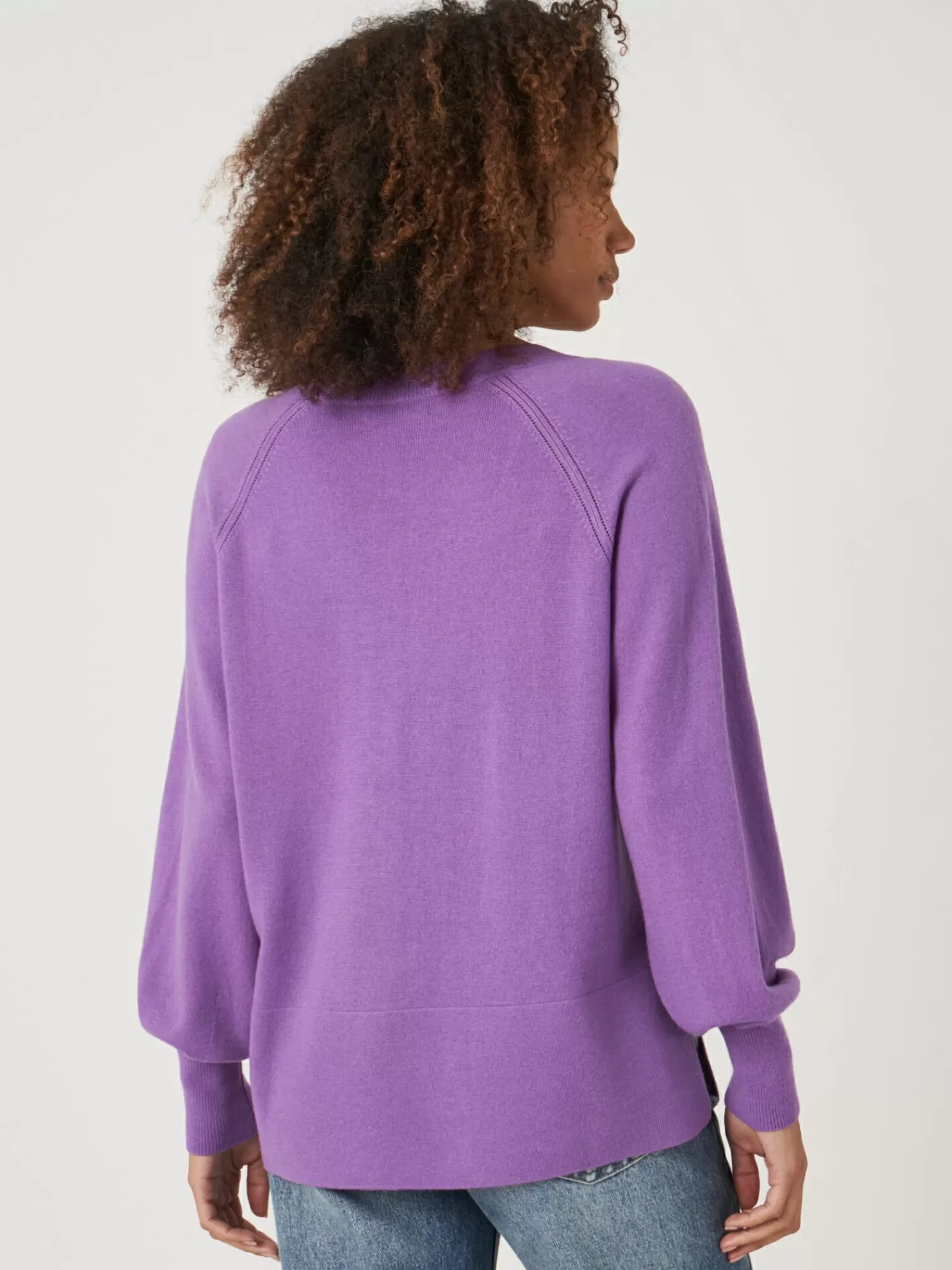 Gilet Femme Élégant à Boutons et Manches Ballon Raglan - Style Urbain et Confortable