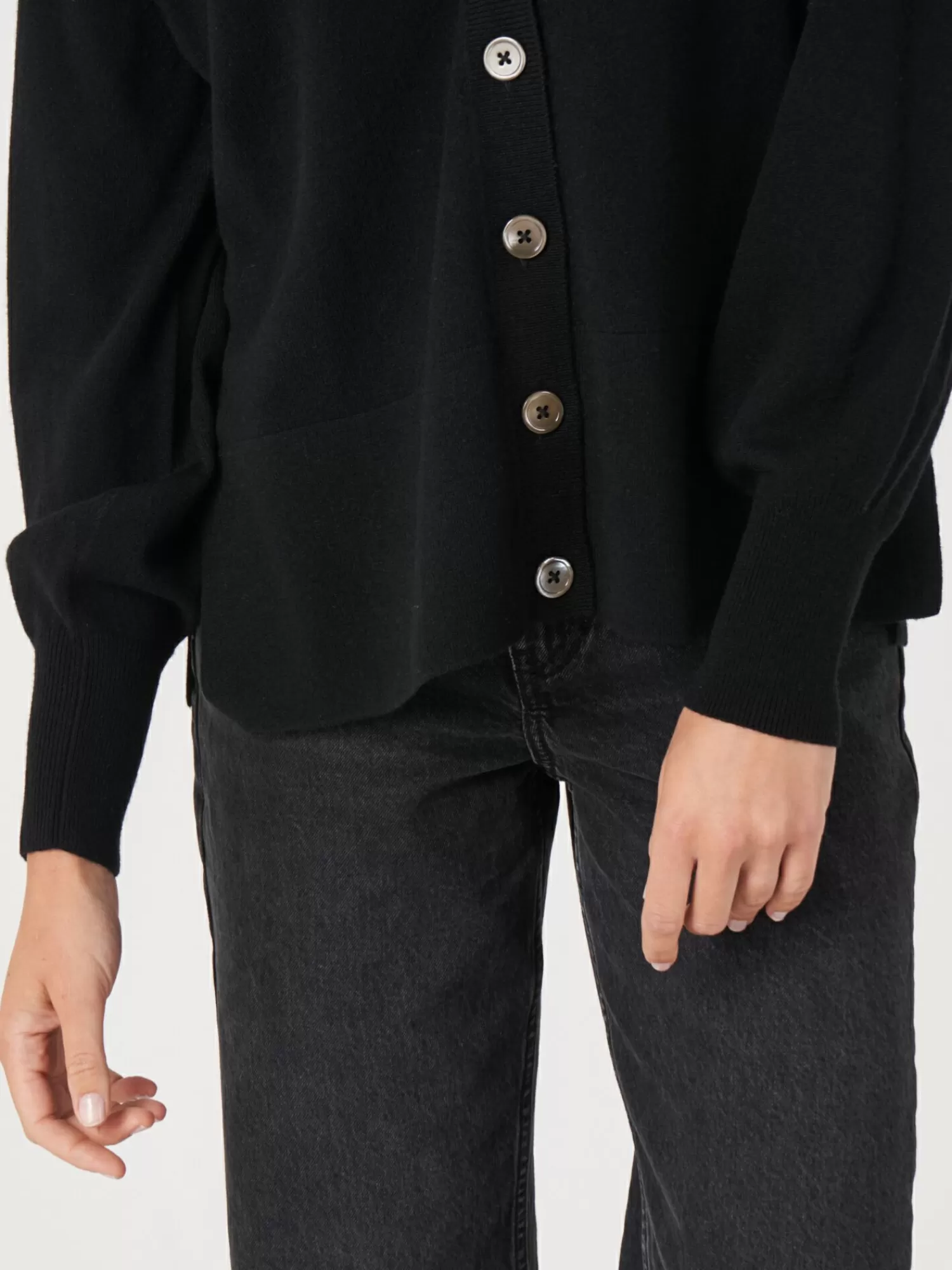 Gilet Femme Élégant avec Boutons et Manches Ballon Raglan - Modèle Déstockage
