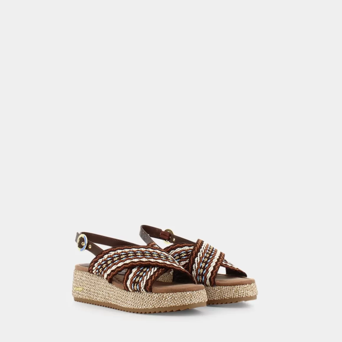 Sandales WRANGLER Kim Moonlight - Modèle WL31571E en cuir souple marron | Promotion éclair sur la collection printemps-été | Confort optimal pour vos looks décontractés