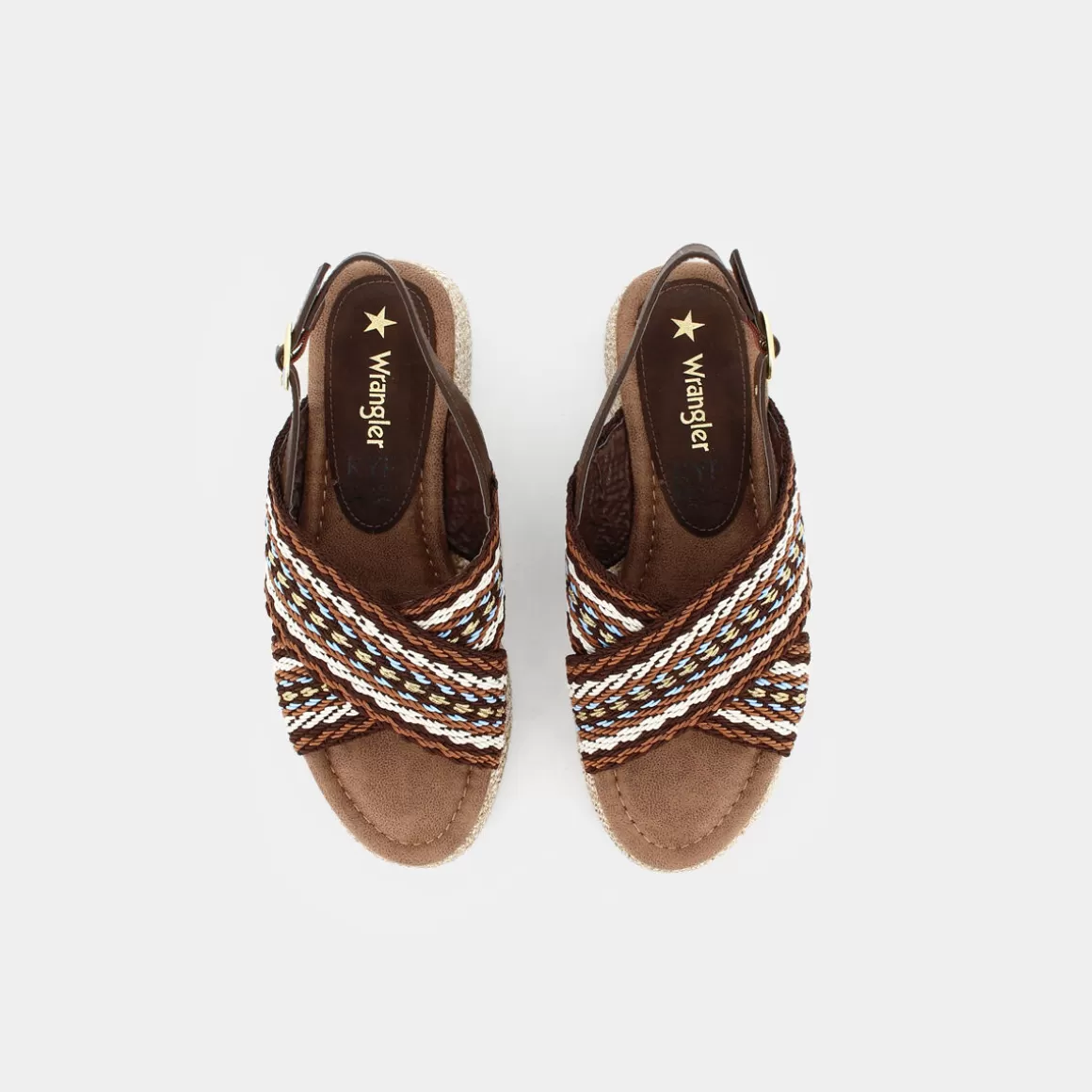 Sandales WRANGLER Kim Moonlight - Modèle WL31571E en cuir souple marron | Promotion éclair sur la collection printemps-été | Confort optimal pour vos looks décontractés