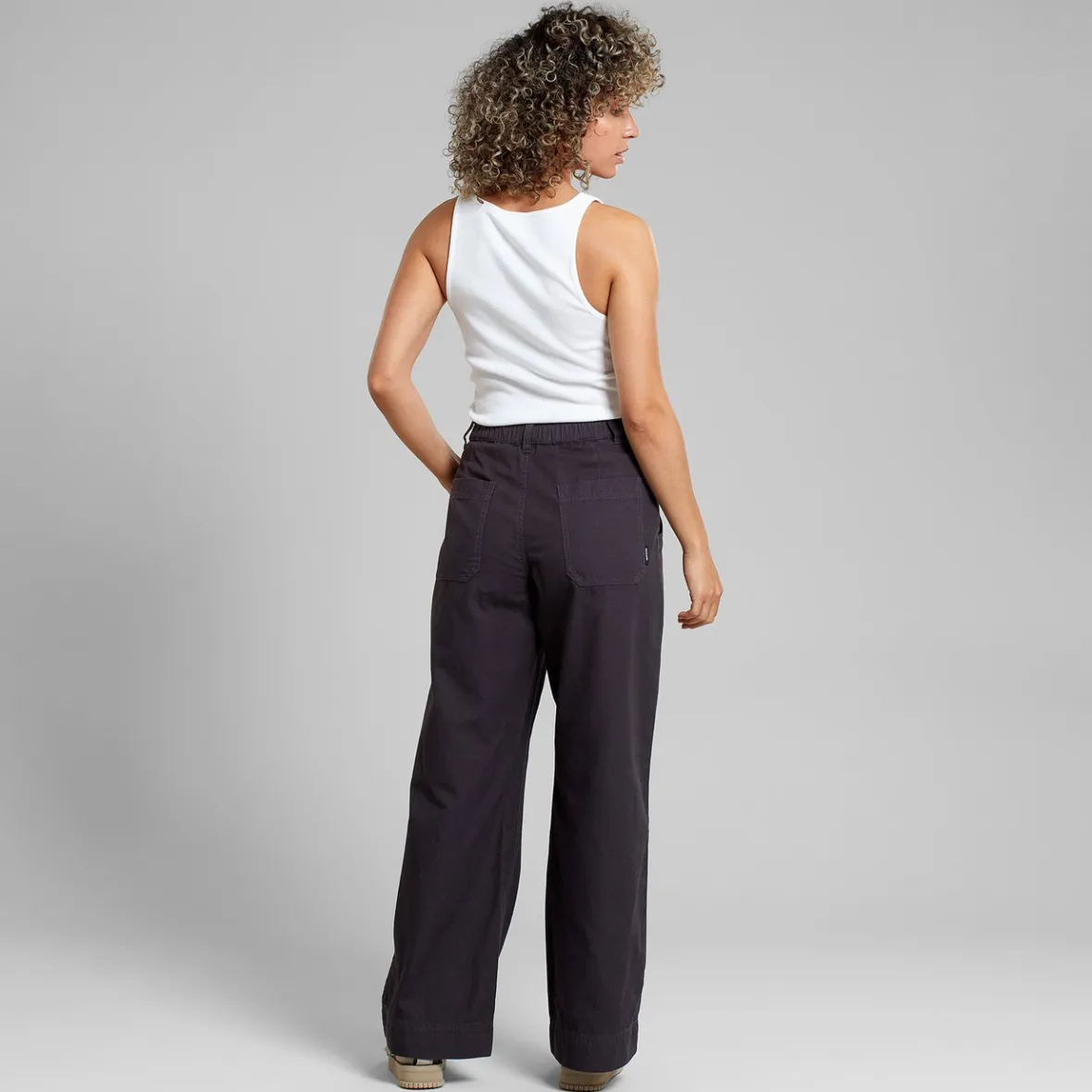 Pantalon de travail féminin Vara Canvas - Noir Fantôme, Confortable et Résistant à Prix Abordable