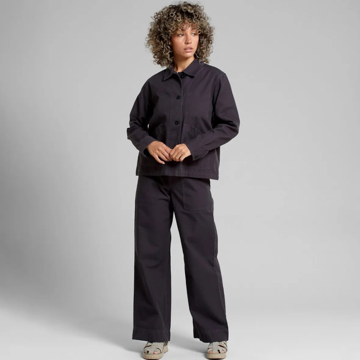 Pantalon de travail féminin Vara Canvas - Noir Fantôme, Confortable et Résistant à Prix Abordable