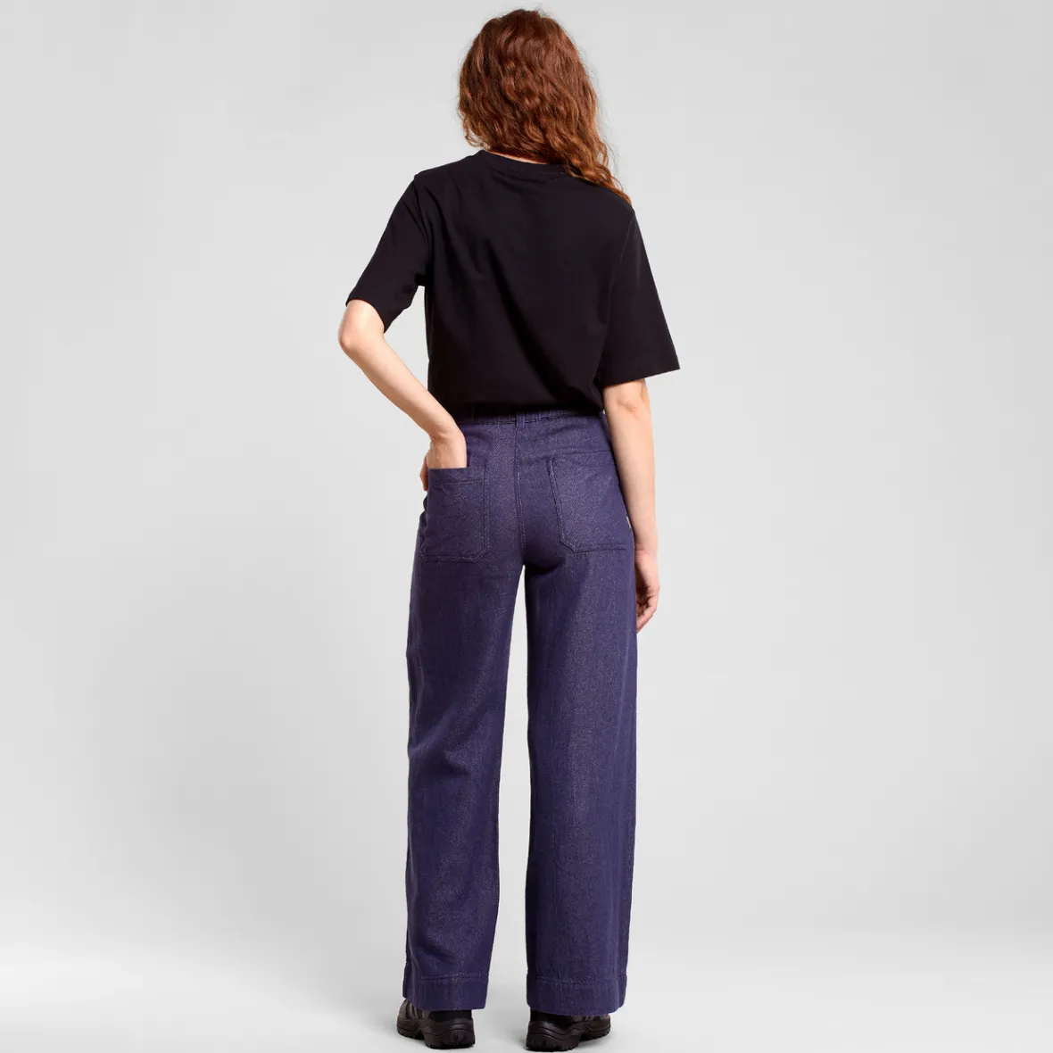 Pantalon technique féminin en chanvre bleu marine - Vara Collection Travail d'été