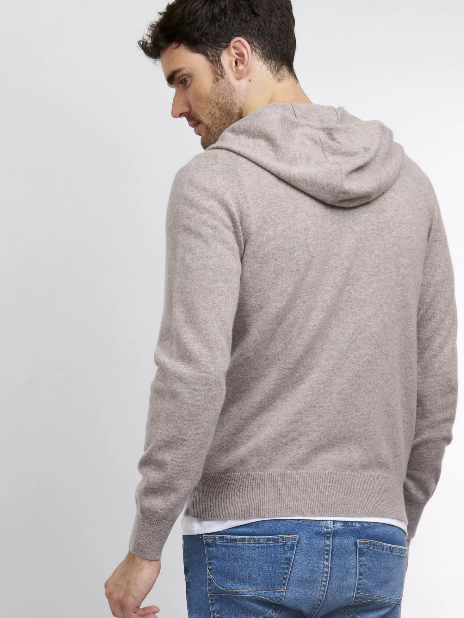 Pull Capuche Zippé en Cachemire Van - Veste Urbaine Élégante pour Homme