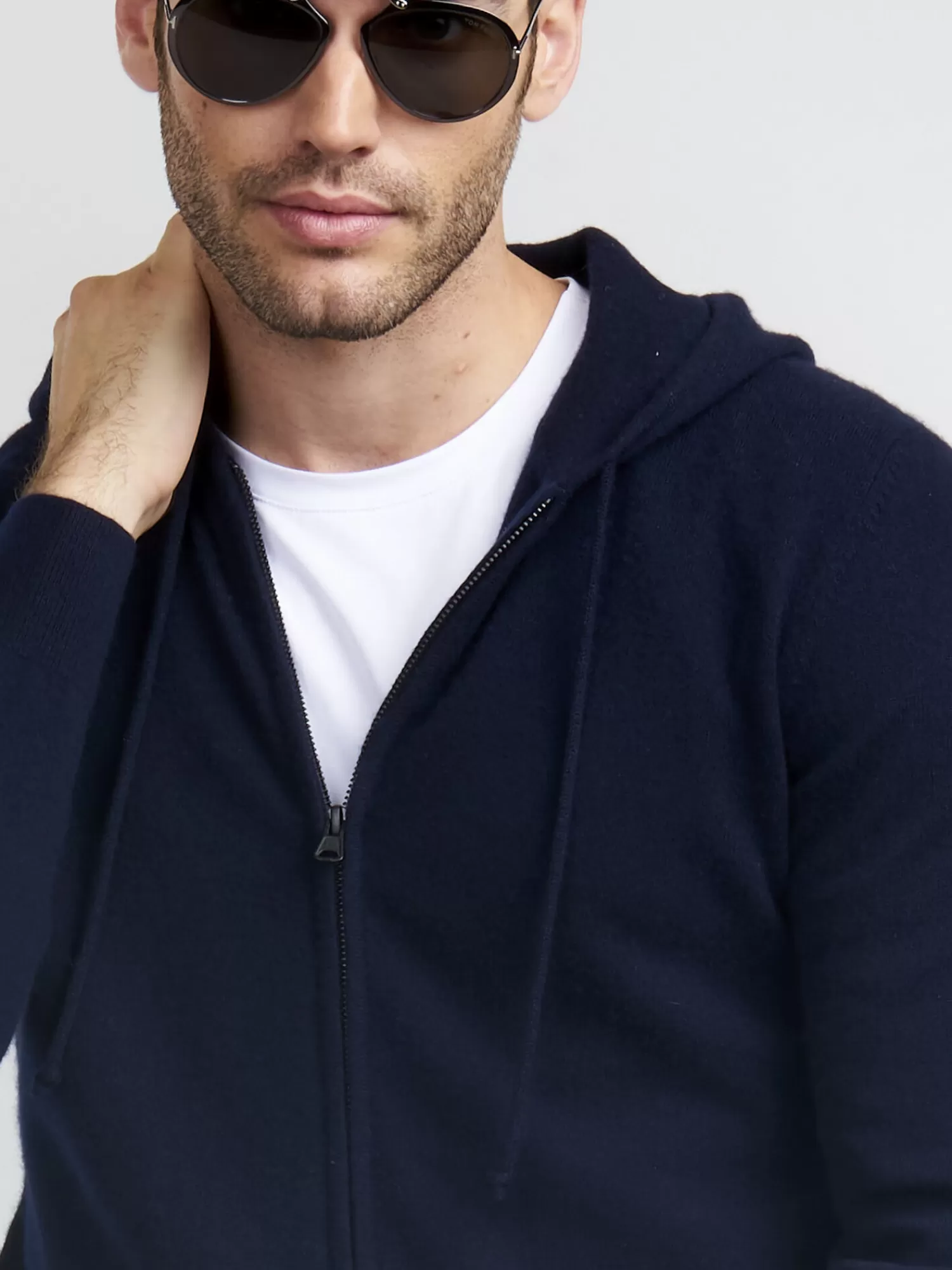 Sweat-shirt en cachemire zipé pour homme - Dernières pièces en promotion